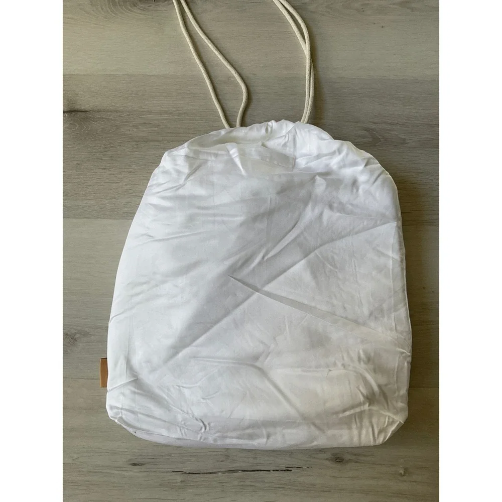 Quince Organic Cotton Sateen Sheet Set White Size TwinXL New With Tags‎